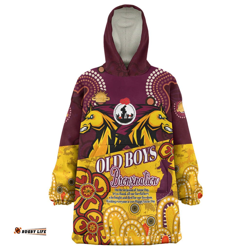 australia brisbane anzac day custom wearable blanket hoodie old boys bronxnation wearable blanket hoodie