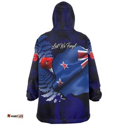 australia anzac day custom wearable blanket hoodie lest we forget poppy flag wearable blanket hoodie