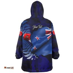 australia anzac day custom wearable blanket hoodie lest we forget poppy flag wearable blanket hoodie