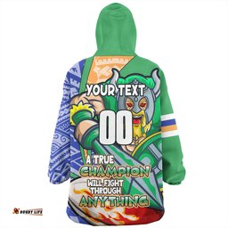 Canberra Raiders Grand Final Snug Hoodie - A True Champion Will Fight Through Anything With Polynesian Patterns