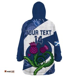 custom scotland rugby wearable blanket hoodie 2024 go champions scottish thistles