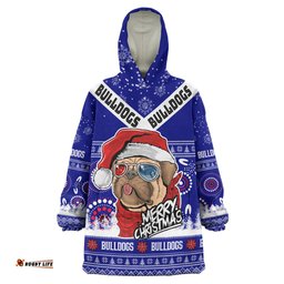 bulldogs rugby christmas snug hoodie custom bulldogs ugly christmas and aboriginal patterns wearable blanket hoodie