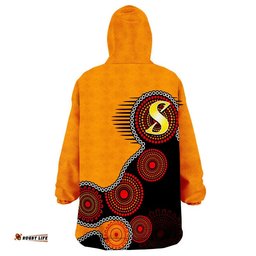 perth scochers wearable blanket hoodie aboriginal circle