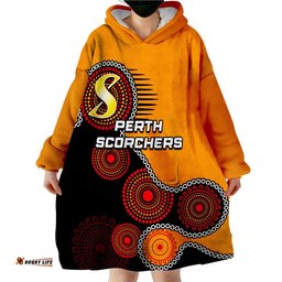 perth scochers wearable blanket hoodie aboriginal circle