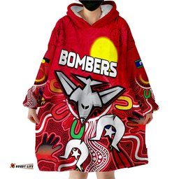 custom personalised bombers naidoc week essendon football aboriginal wearable blanket hoodie
