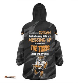 Wests Tigers Father's Day Snug Hoodie - Screaming Dad and Crazy Fan