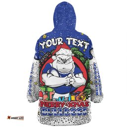 Canterbury-Bankstown Bulldogs Christmas Custom Snug Hoodie - Merry Christmas Our Beloved Team With Aboriginal Dot Art Pattern Snug Hoodie