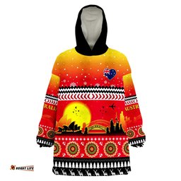 australia christmas proud sydney opera house wearable blanket hoodie