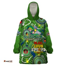 personalised naidoc week 2024 raiders wearable blanket hoodie australia fire burning dt02