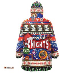 knights rugby christmas snug hoodie custom xmas knights christmas balls snowflake with aboriginal patterns wearable blanket hoodie