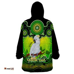 personalised australia libra cockatoo zodiac wearable blanket hoodie auz astrology aboriginal green