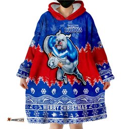 bulldogs unique winter season dogs merry christmas wearable blanket hoodie