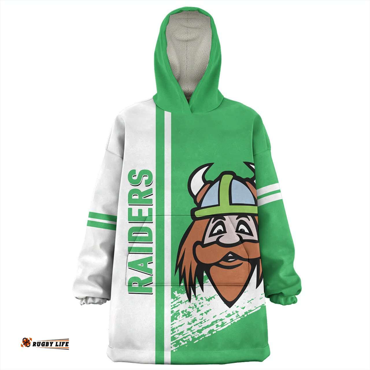 Canberra Raiders Snug Hoodie - Canberra Raiders Mascot Quater Style