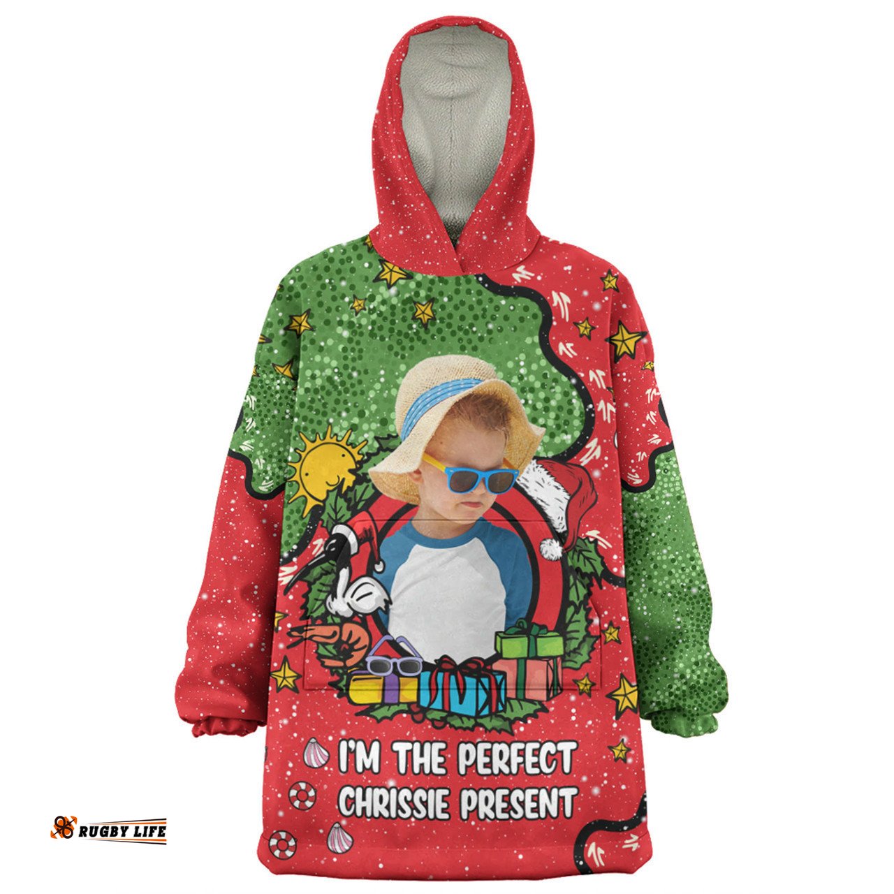 Australia Christmas Custom Snug Hoodie - I'm the Perfect Present Red Snug Hoodie