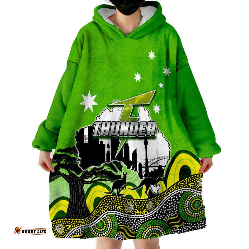 custom personalised and number happy australia day sydney thunder wearable blanket hoodie