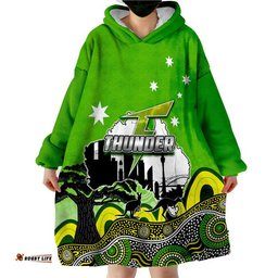 custom personalised and number happy australia day sydney thunder wearable blanket hoodie