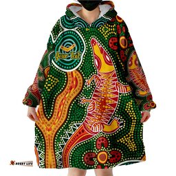custom personalised aboriginal art crocodile you are number one wearable blanket hoodie