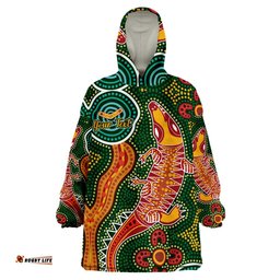 custom personalised aboriginal art crocodile you are number one wearable blanket hoodie