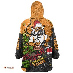 Wests Tigers Christmas Custom Snug Hoodie - Let's Get Lit Chrisse Pressie Snug Hoodie