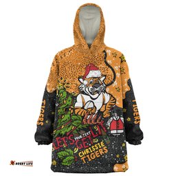 Wests Tigers Christmas Custom Snug Hoodie - Let's Get Lit Chrisse Pressie Snug Hoodie