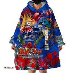 personalised australia rugby eels anzac wearable blanket hoodie parramatta scratch style dt02