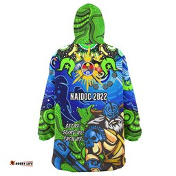raiders rugby snug hoodie custom naidoc week raiders with aboriginal dot painting and get up stand up show up oodie blanket