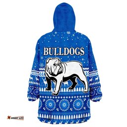 bulldogs christmas canterbury bankstown wearable blanket hoodie