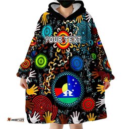 custom personalised australia aboriginal naidoc wearable blanket hoodie