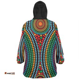Australia Dot Painting Inspired Aboriginal Snug Hoodie - Dot Color In The Aboriginal Style Snug Hoodie