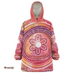 Australia Dot Painting Inspired Aboriginal Snug Hoodie - Aboriginal Style Dot Snug Hoodie