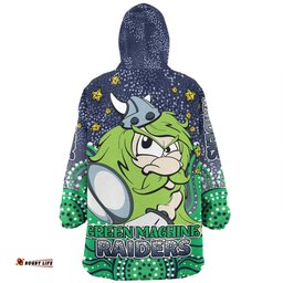 Canberra Raiders Custom Snug Hoodie - Custom With Aboriginal Inspired Style Of Dot Painting Patterns Snug Hoodie