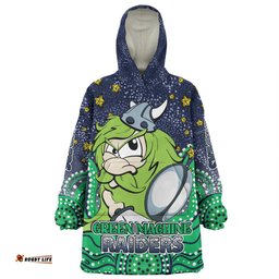 Canberra Raiders Custom Snug Hoodie - Custom With Aboriginal Inspired Style Of Dot Painting Patterns Snug Hoodie