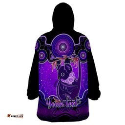 personalised australia cancer koala zodiac wearable blanket hoodie auz astrology aboriginal purple