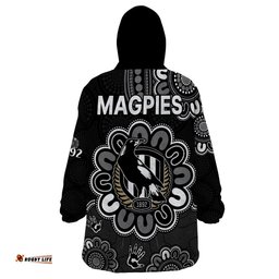 afl collingwood magpies 1892 aboriginal wearable blanket hoodie