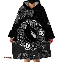 afl collingwood magpies 1892 aboriginal wearable blanket hoodie