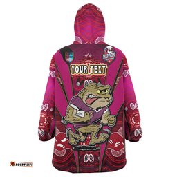 queensland rugby league team snug hoodie custom queensland maroons mascot with aboriginal art state of origin oodie blanket