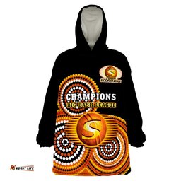 perth scorchers cricket wearable blanket hoodie champions bbl12 proud indigenous art
