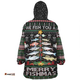Australia Christmas Fishing Snug Hoodie - Merrry Fishmas Fishing Rod Christmas Tree Snug Hoodie