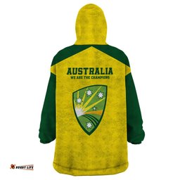 australia cricket wearable blanket hoodie history champions world cup unique