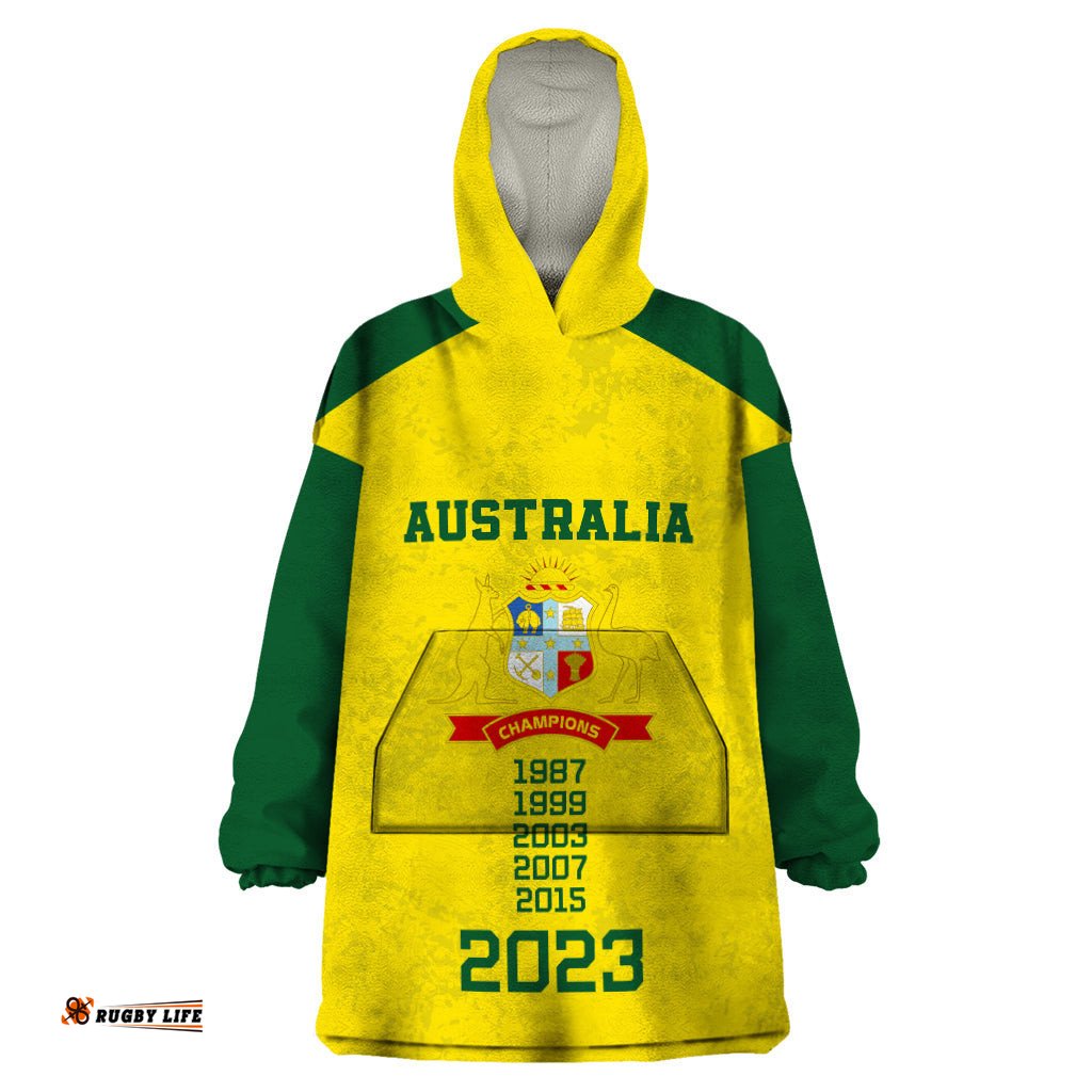 australia cricket wearable blanket hoodie history champions world cup unique