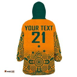 custom personalised australia rugby wallabies kangraroos wearable blanket hoodie