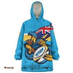 Gold Coast Titans Snug Hoodie Custom For Die Hard Fan Australia Flag Scratch Style