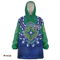 Australia Snug Hoodie Torres Strait Aboriginal Inspired Naidoc Symbol Pattern