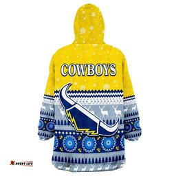 cowboys aboriginal christmas north queensland wearable blanket hoodie
