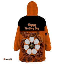 1 july australia territory day wearable blanket hoodie aboriginal pattern