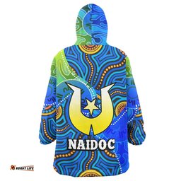titans rugby snug hoodie custom titans rugby naidoc week and torres strait island with aboriginal dot painting style oodie blanket