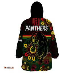 nrl penrith panthers rugby wearable blanket hoodie panthers 1966 aboriginal