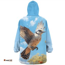 Australia Kookaburra Snug Hoodie - Flying Kookaburra with Blue Sky Snug Hoodie