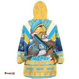 Gold Coast Titans Christmas Custom Snug Hoodie - Gold Coast Titans Santa Aussie Big Things Snug Hoodie