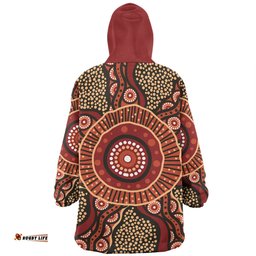 Australia Aboriginal Snug Hoodie - Brown Aboriginal Style Dot Painting Snug Hoodie